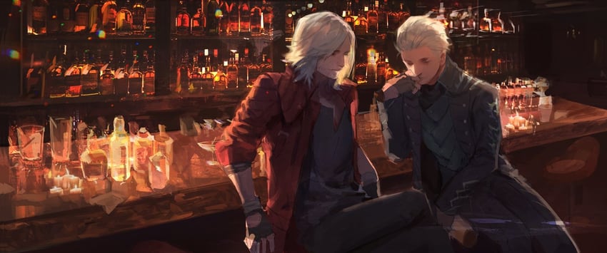 dante and vergil (devil may cry and 1 more) drawn by limiicirculate
