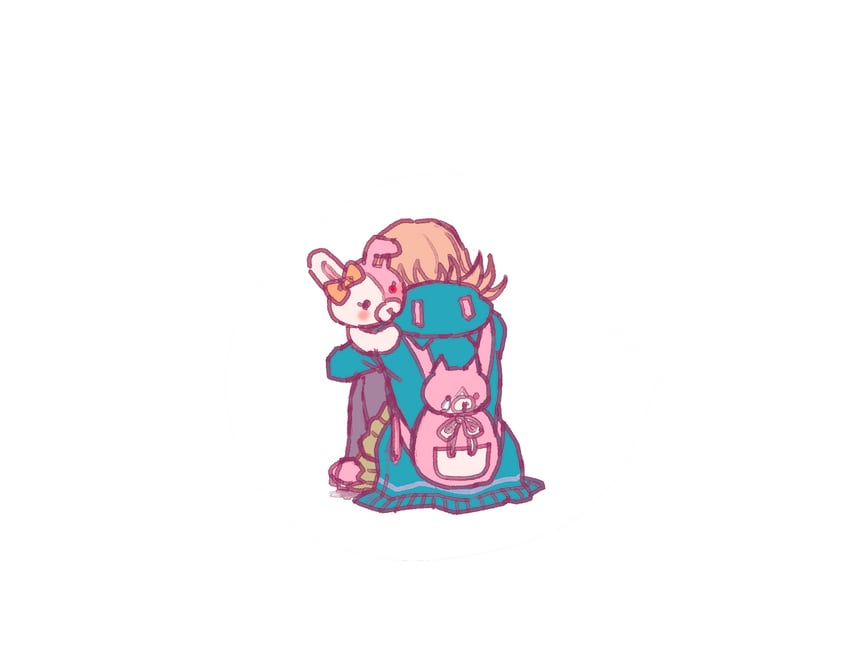 nanami chiaki and monomi (danganronpa and 1 more) drawn by youko-shima