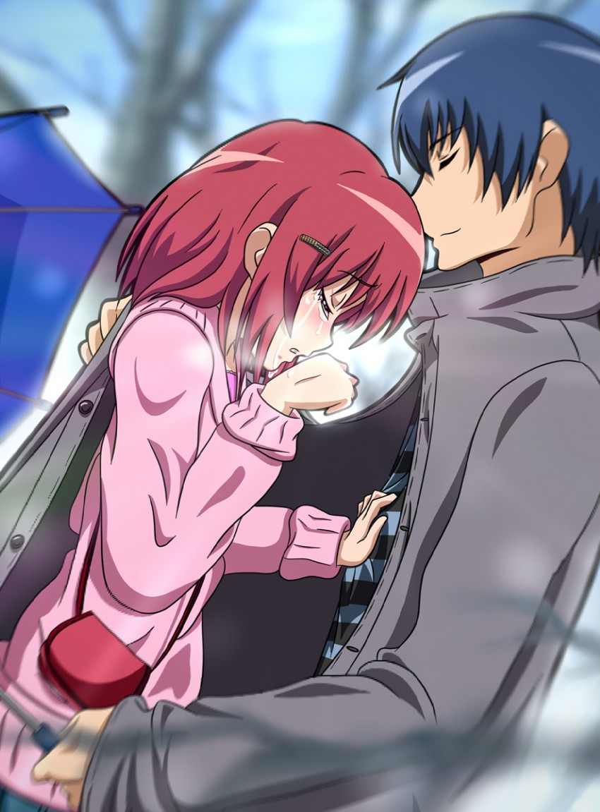 takasu ryuuji and kushieda minori (toradora!) drawn by wingheart
