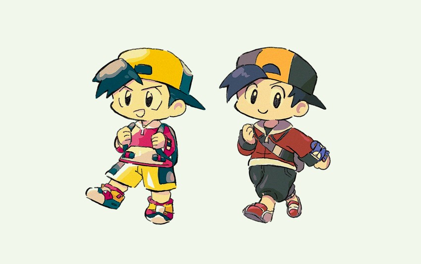 ethan (pokemon and 2 more) drawn by amaya_uw
