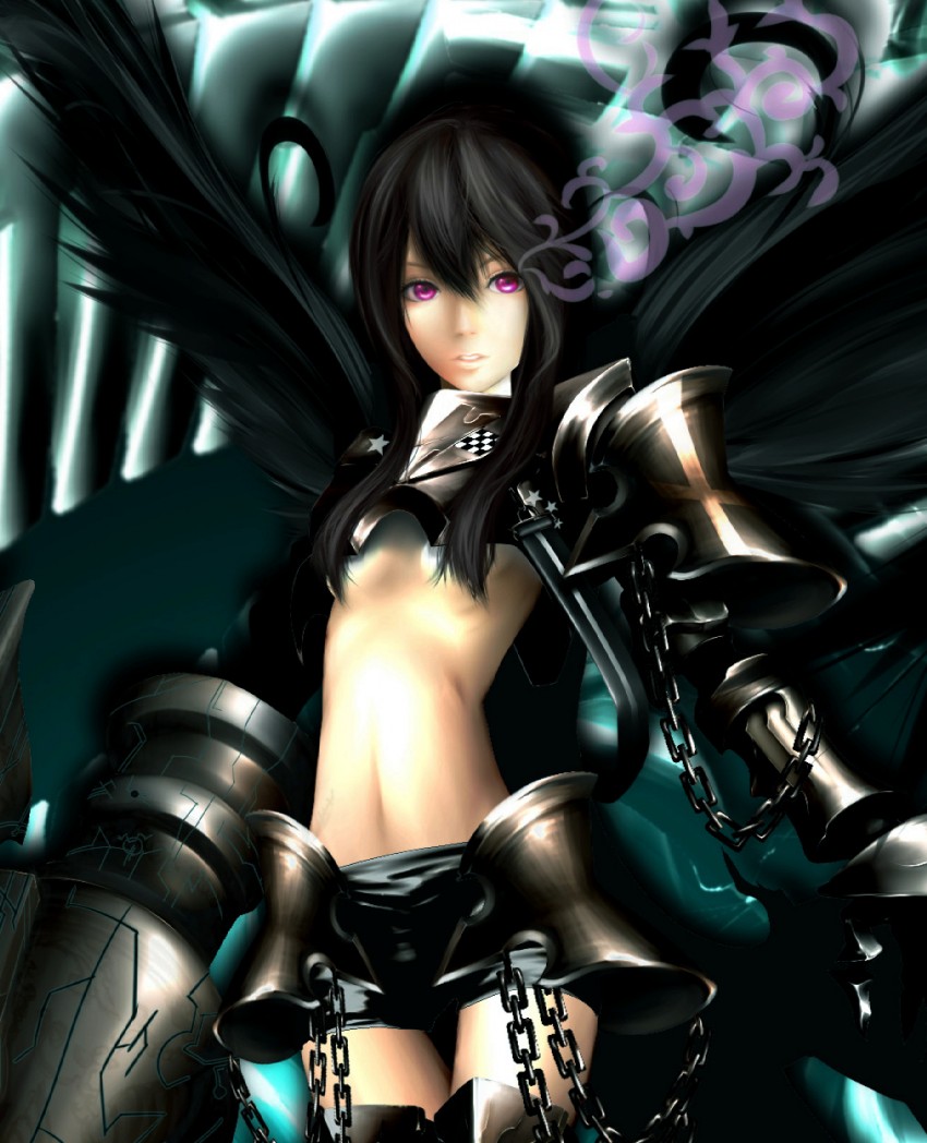insane black rock shooter (black rock shooter) drawn by nil