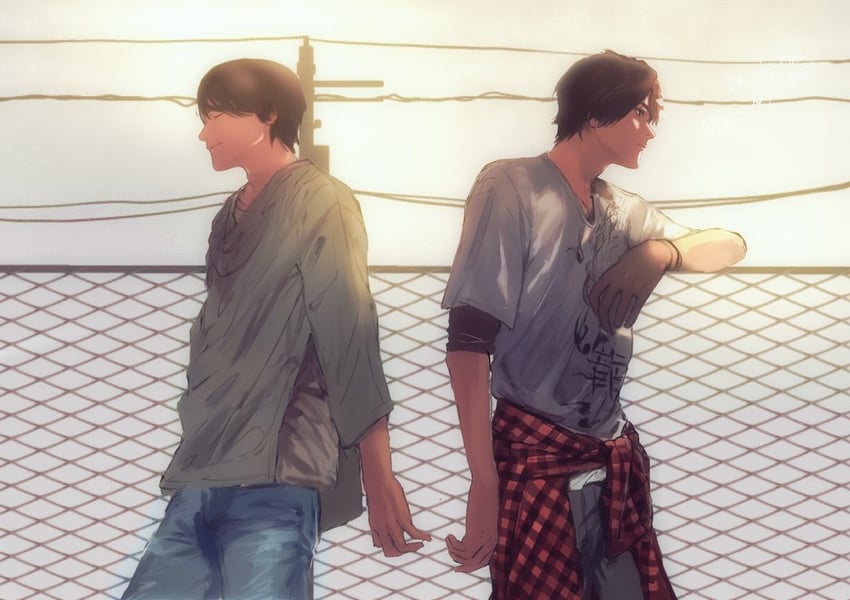 kiryuu sento and banjou ryuuga (kamen rider and 1 more) drawn by izu_(user_tmtu7743)