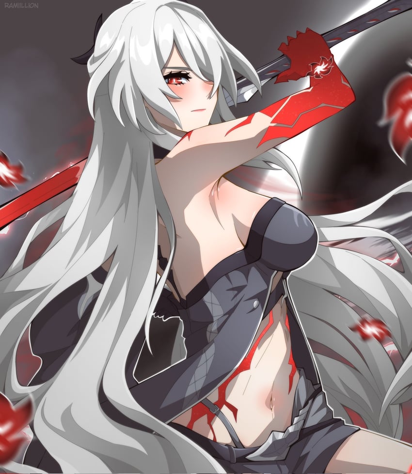 acheron (honkai and 1 more) drawn by remi_(ramiillion)