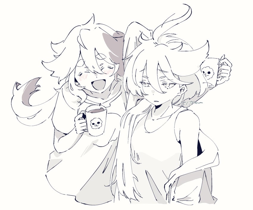 suletta mercury and miorine rembran (gundam and 1 more) drawn by citron80citron