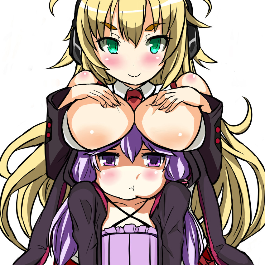 yuzuki yukari and tsurumaki maki (vocaloid and 1 more) drawn by takahiro_(rikky)