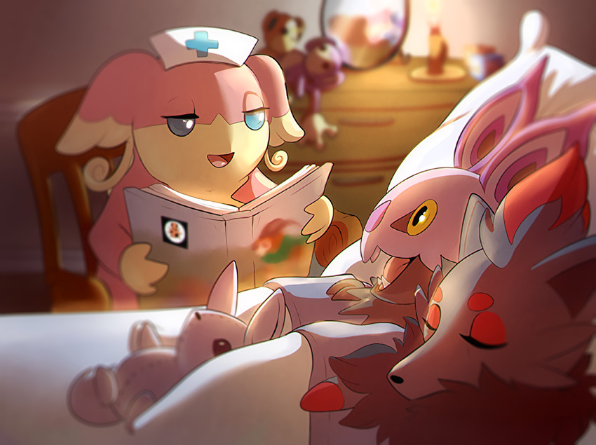 zorua, teddiursa, aipom, audino, noibat, and 1 more (pokemon) drawn by drawfag