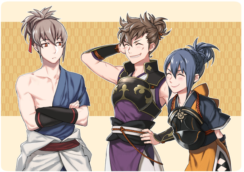 takumi, oboro, and hinata (fire emblem and 1 more) drawn by minato_(robin)