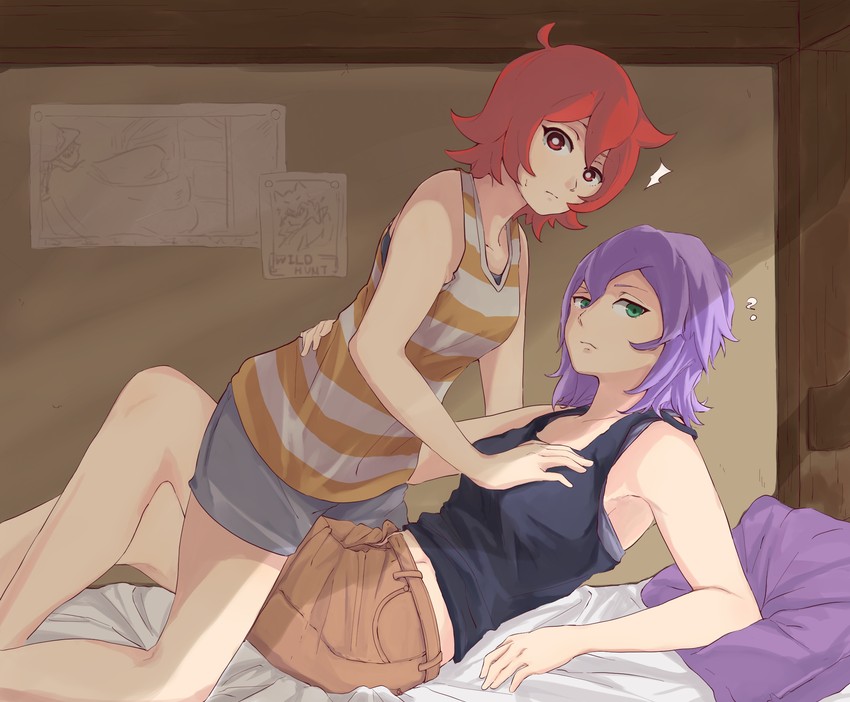 shiny chariot and croix meridies (little witch academia) drawn by oishii_tuna