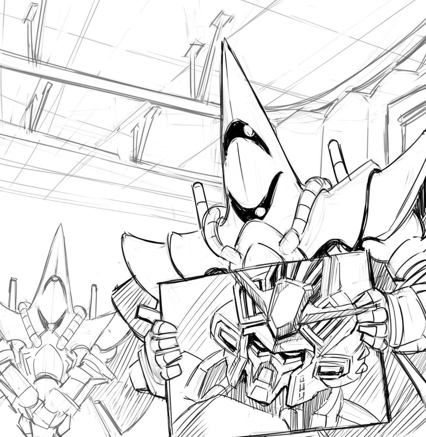 gundam gp-02 physalis, ootsuka akio, and hambrabi (gundam and 4 more) drawn by kin-san_(sasuraiga)
