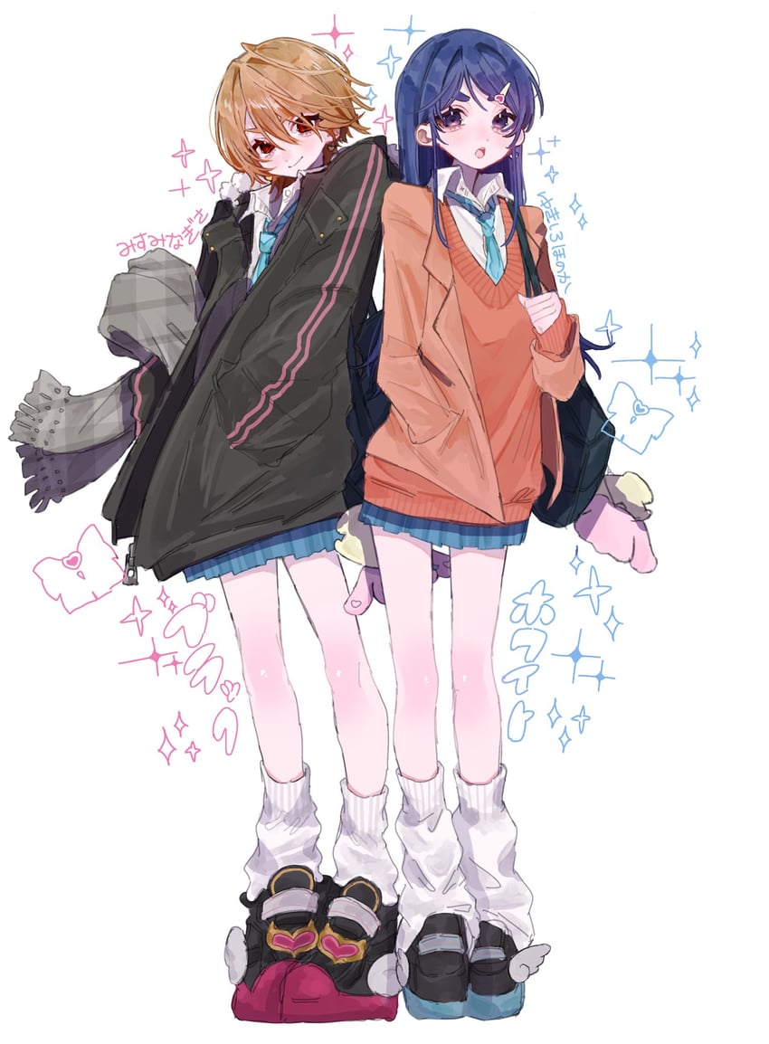 misumi nagisa and yukishiro honoka (precure and 1 more) drawn by 9_jira