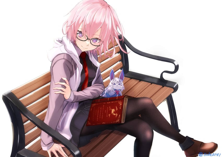 mash kyrielight and fou (fate and 1 more) drawn by yuusuke_booi