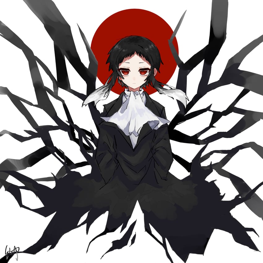 akutagawa ryuunosuke (bungou stray dogs) drawn by takenaka_(takenaka1111)