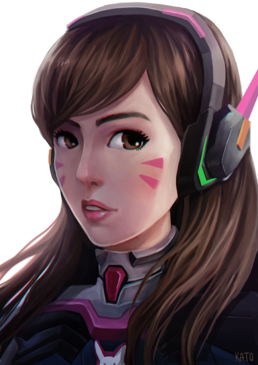 d.va (overwatch and 1 more) drawn by raypier