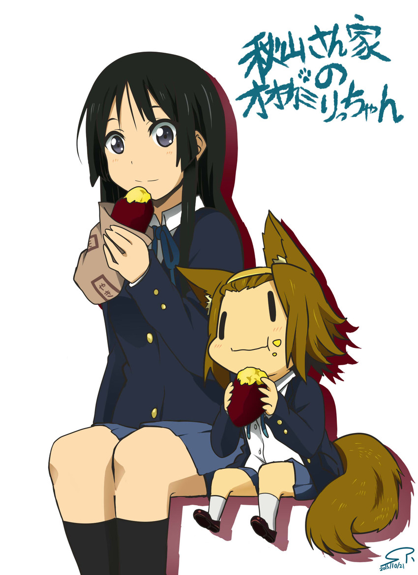 akiyama mio and tainaka ritsu (k-on!) drawn by suan_ringo