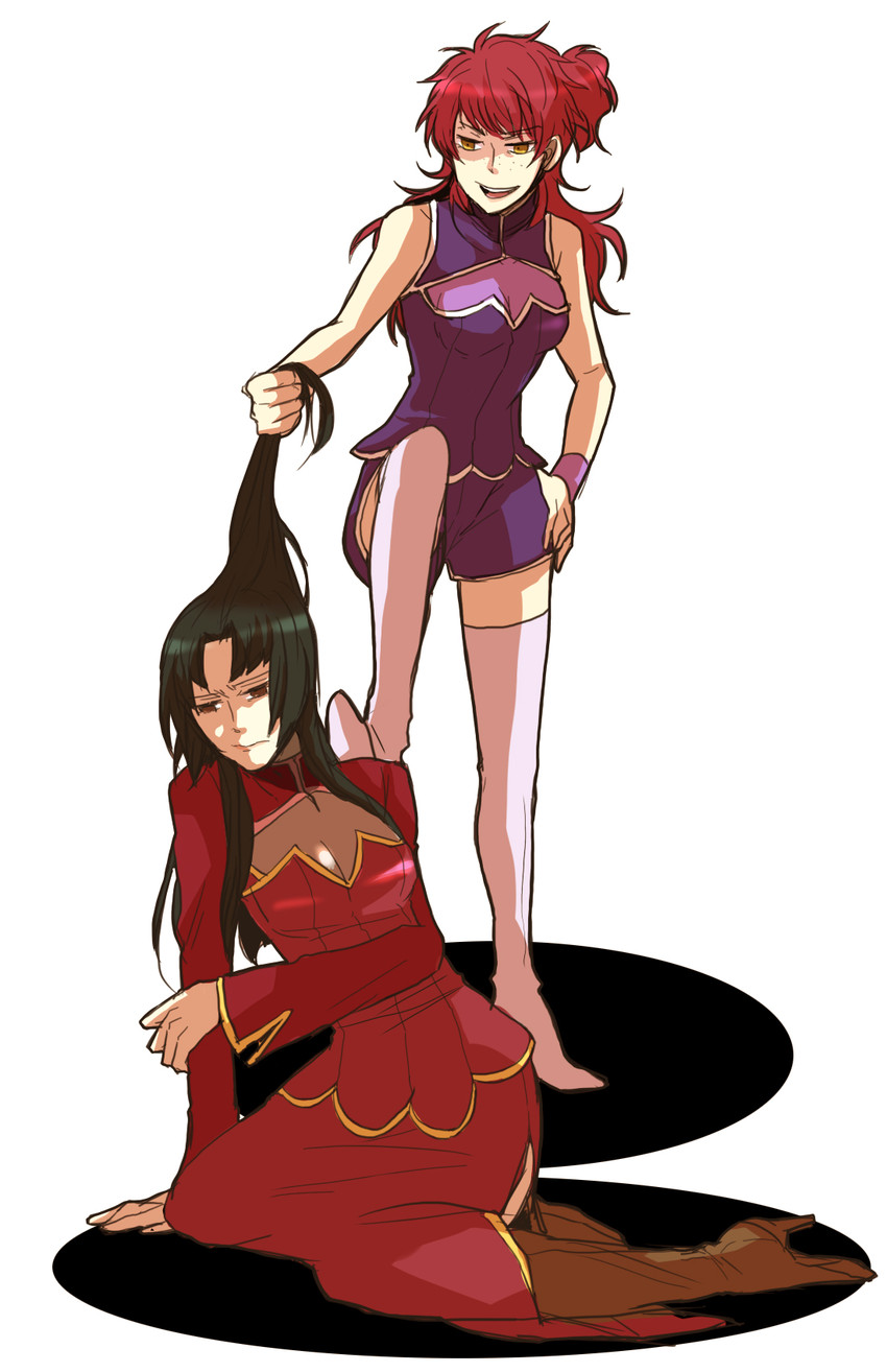 wang liu mei and nena trinity (gundam and 1 more) drawn by sudachips