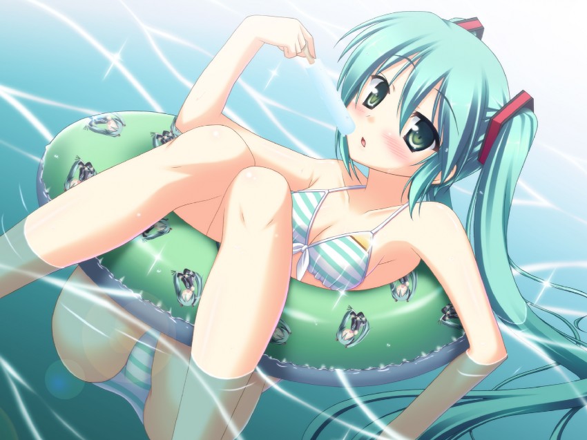 hatsune miku and hachune miku (vocaloid and 2 more) drawn by skywaker