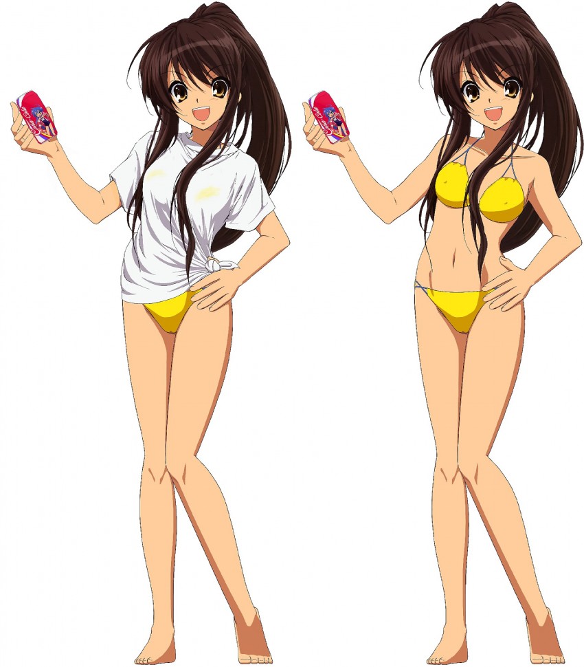 suzumiya haruhi and izumi konata (suzumiya haruhi no yuuutsu and 2 more)