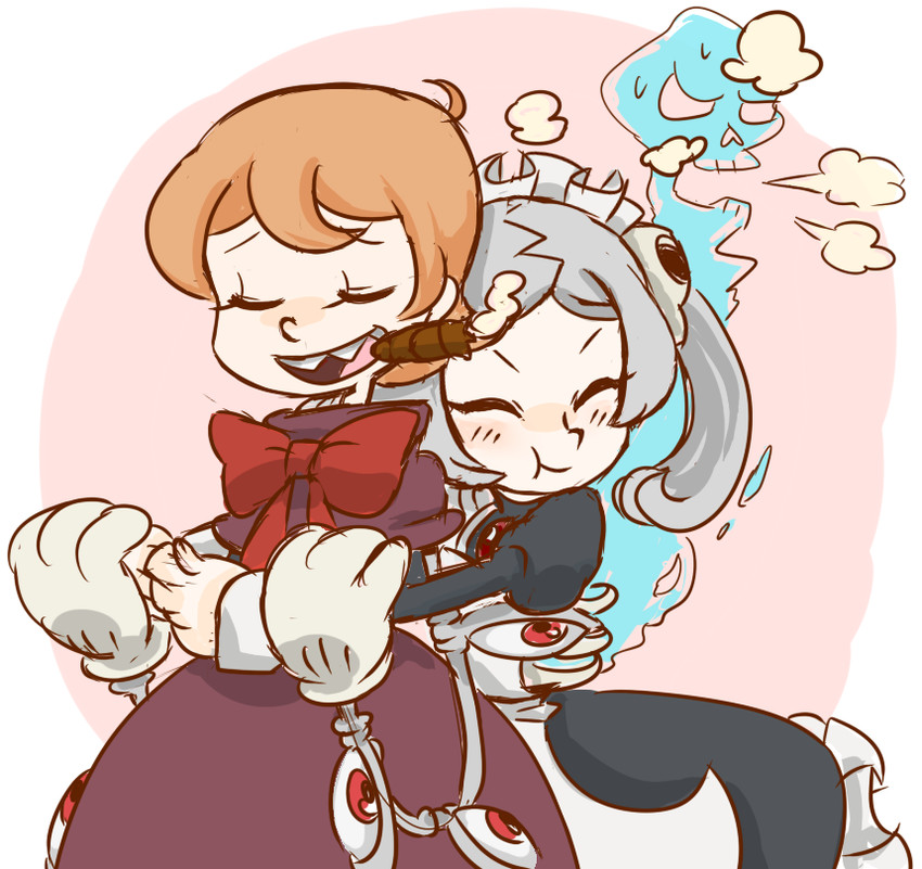 peacock, bloody marie, and skull heart (skullgirls) drawn by ichigoaimin