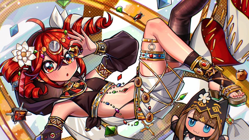 kasane teto and pepe (arknights and 2 more) drawn by kakosa_sama