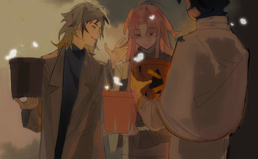 hatsutori hajime, utsugi noriyuki, and harada minoru (saibou shinkyoku) drawn by eveshengwu