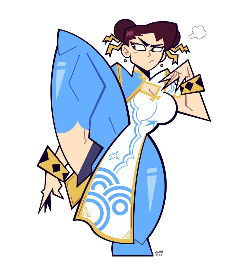 chun-li (street fighter and 1 more) drawn by goodbyellow