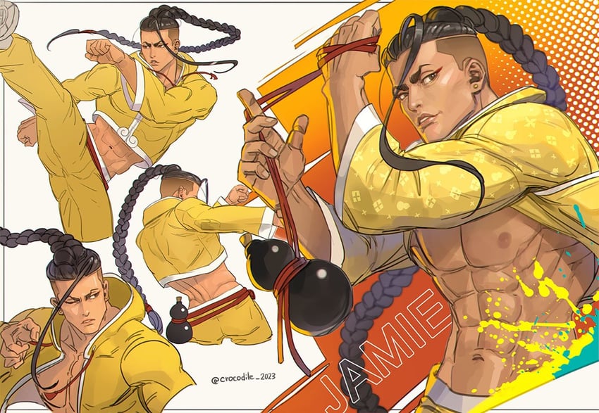 jamie siu (street fighter and 1 more) drawn by crocodile_2023