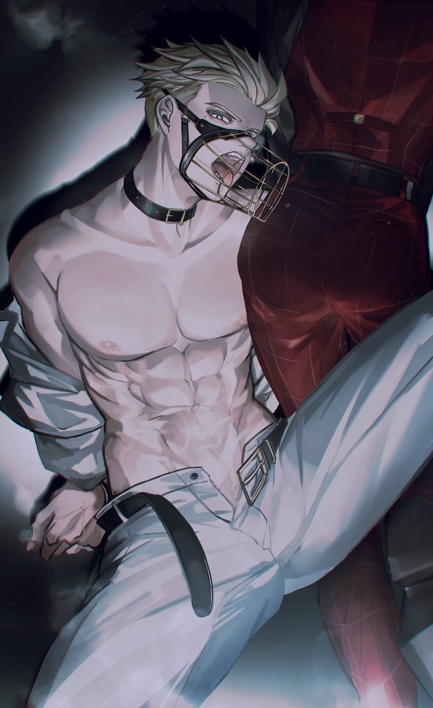 vash the stampede and millions knives (trigun) drawn by yakikesen