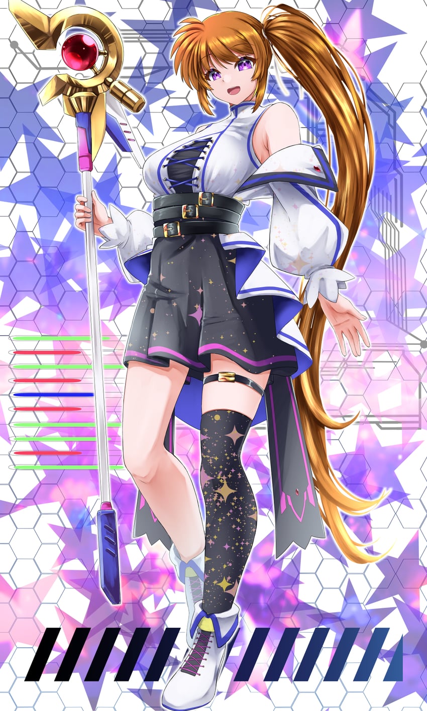takamachi nanoha and raising heart (lyrical nanoha and 1 more) drawn by sougetsu_izuki