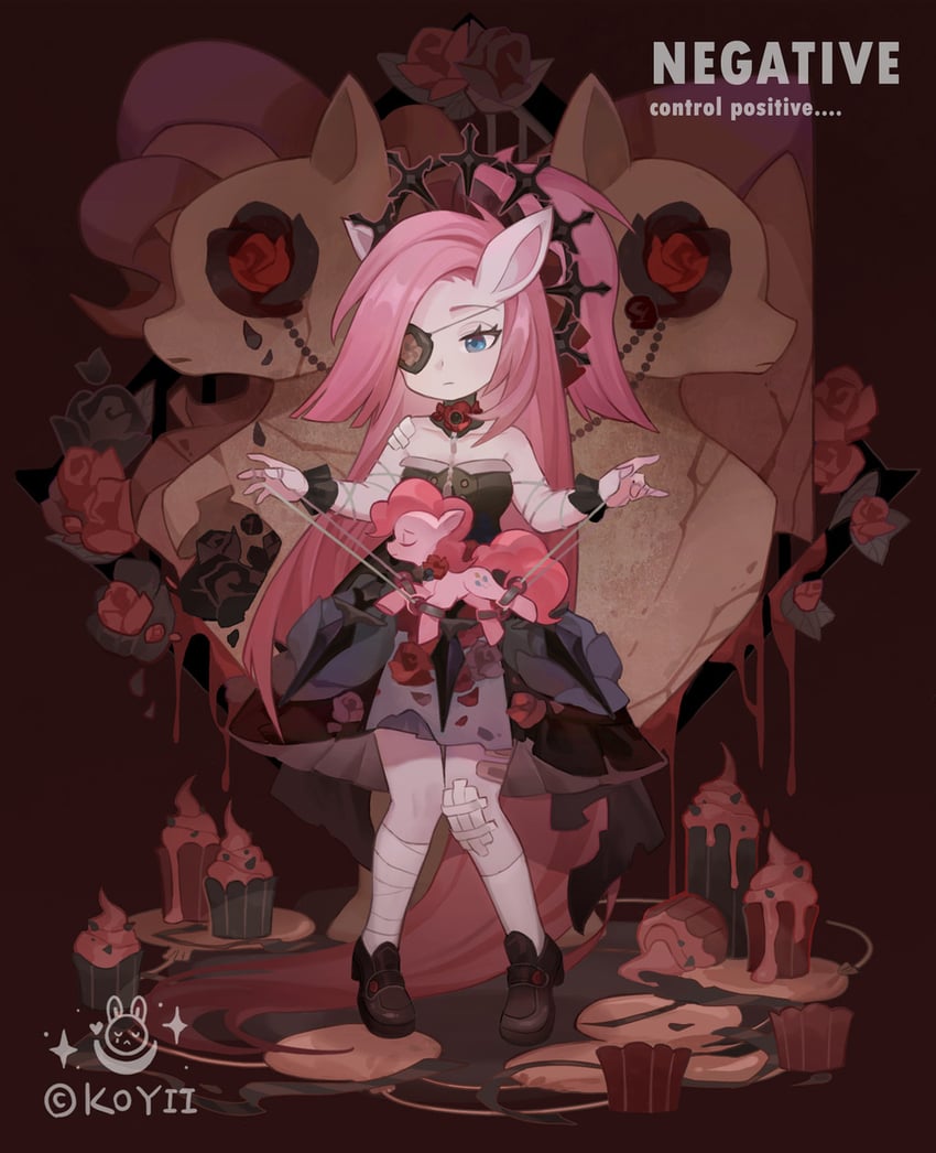 pinkie pie and pinkamena diane pie (my little pony and 1 more) drawn by koyii-kong