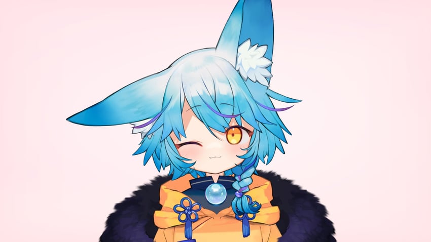 kitsune choran (indie virtual youtuber) drawn by komeko_meko_(mecolate)