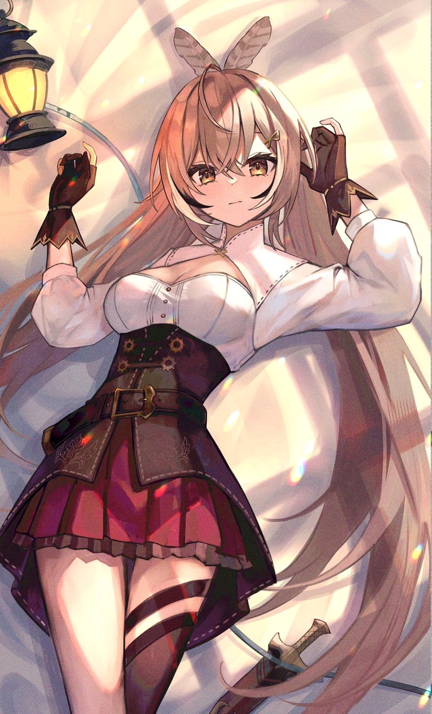 nanashi mumei (hololive and 1 more) drawn by xyunx