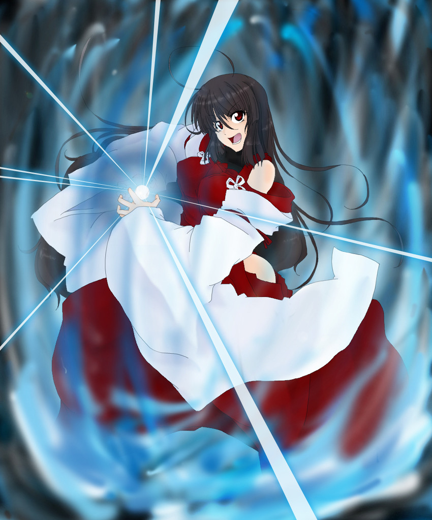 sendai hakurei no miko (original and 2 more) drawn by yo-rindou