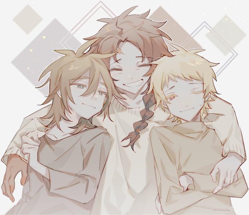 atou haruki, harada minoru, and isoi reiji (saibou shinkyoku) drawn by tokiki_(lsqmsukiki)