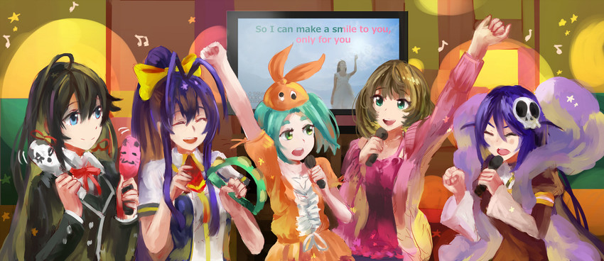 takagaki kaede, yukinoshita yukino, ononoki yotsugi, mai natsume, haqua d'rot herminium, and 1 more (idolmaster and 7 more) drawn by kuso_otoko