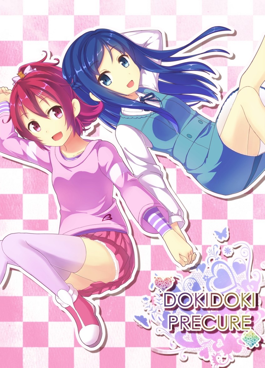hishikawa rikka and aida mana (precure and 1 more) drawn by .com_(bot_com1)