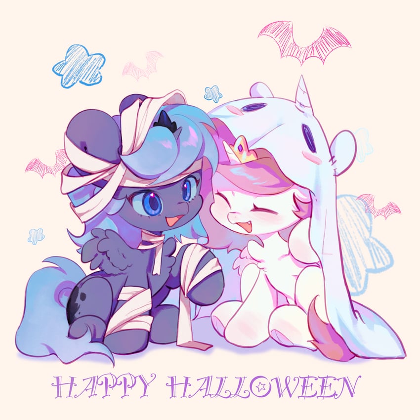 princess luna and princess celestia (my little pony and 1 more) drawn by bukeshiyonggu185