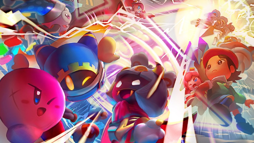 kirby, king dedede, magolor, marx, adeleine, and 6 more (kirby and 1 more)