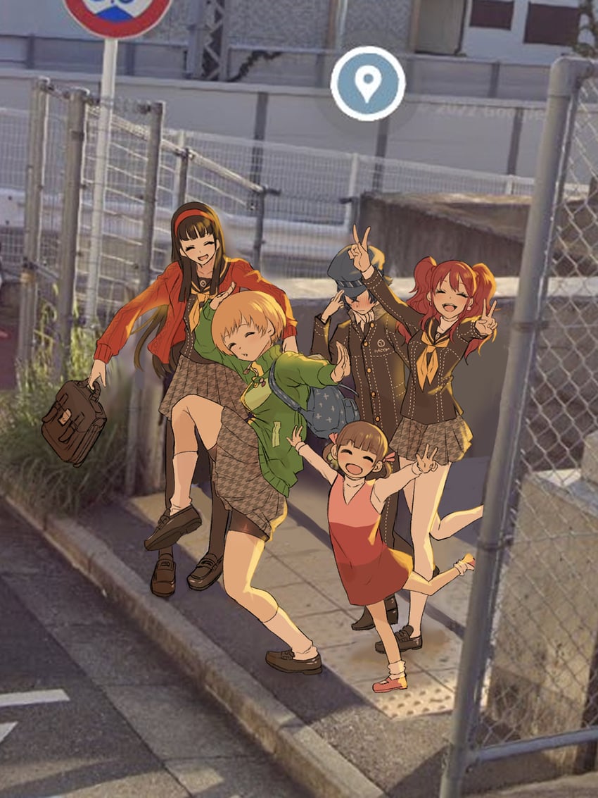 shirogane naoto, satonaka chie, kujikawa rise, amagi yukiko, and doujima nanako (persona and 1 more) drawn by kurosususu