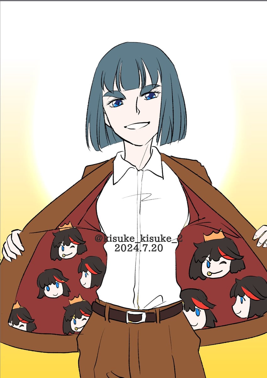 matoi ryuuko and kiryuuin satsuki (kill la kill) drawn by kisuke_kisuke_2