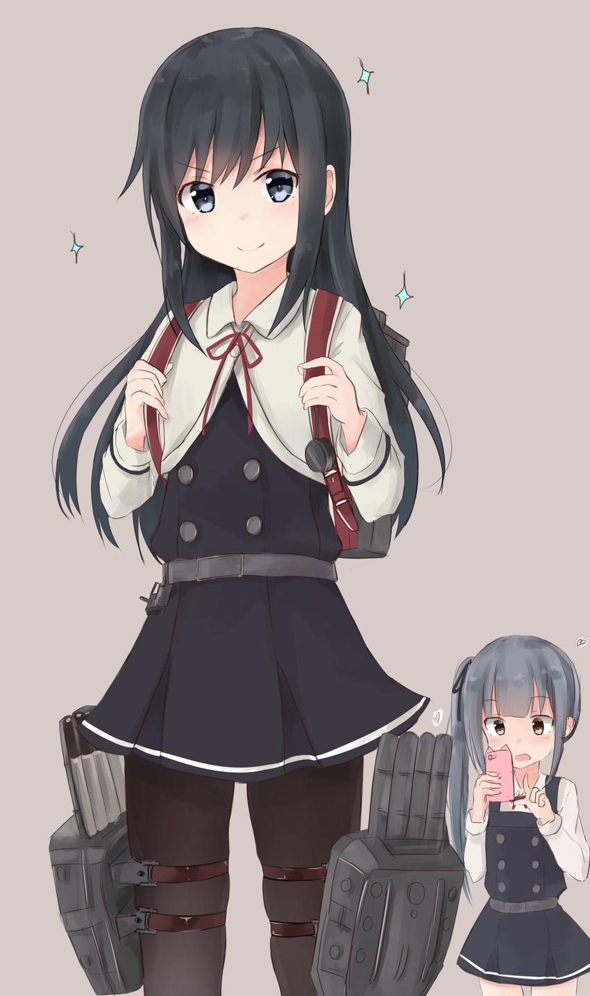 asashio, kasumi, kasumi kai ni, and asashio kai ni (kantai collection) drawn by yuki_(yukin0128)
