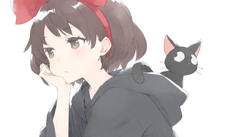 kiki and jiji (majo no takkyuubin) drawn by kani_biimu