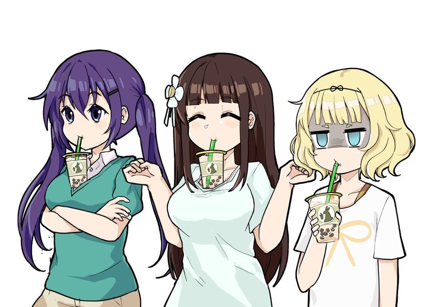 kirima syaro, tedeza rize, and ujimatsu chiya (gochuumon wa usagi desu ka?) drawn by sleepyowl_(jobkung15)