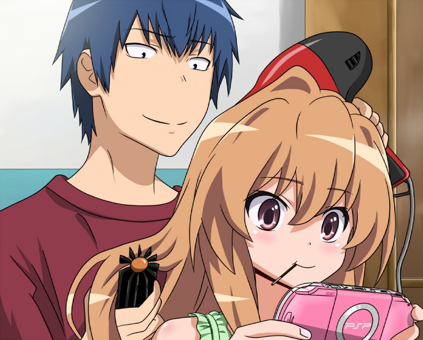 aisaka taiga and takasu ryuuji (toradora!) drawn by wingheart