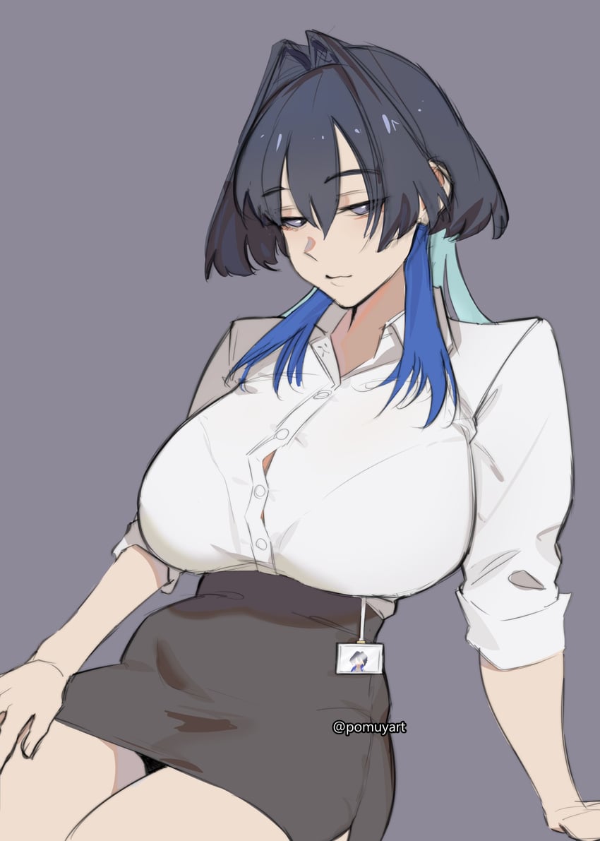 ouro kronii (hololive and 1 more) drawn by pomuya