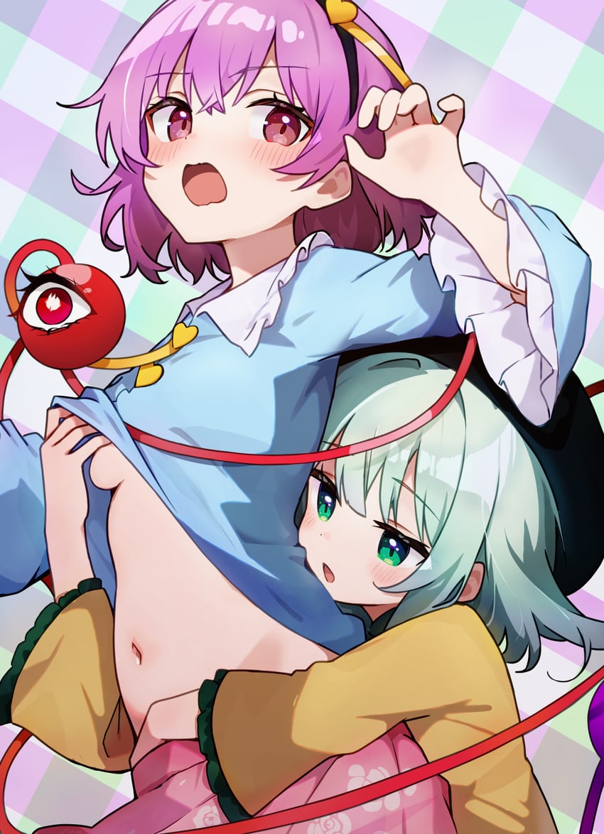 komeiji koishi and komeiji satori (touhou) drawn by chikuzen1996
