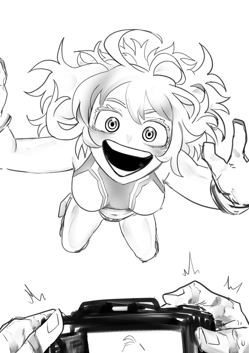 midoriya izuku and hagakure toru (boku no hero academia) drawn by amano44