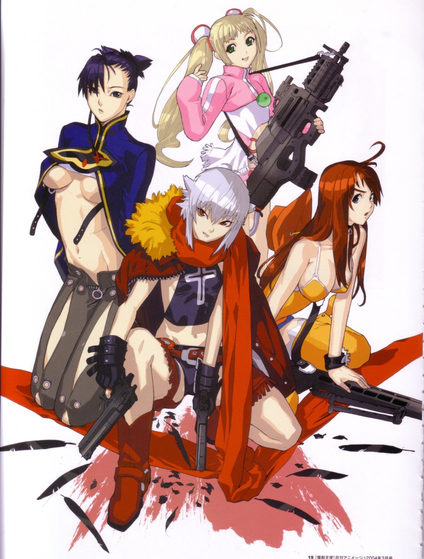 jo, meg, sei, and amy (bakuretsu tenshi) drawn by hakua_ugetsu