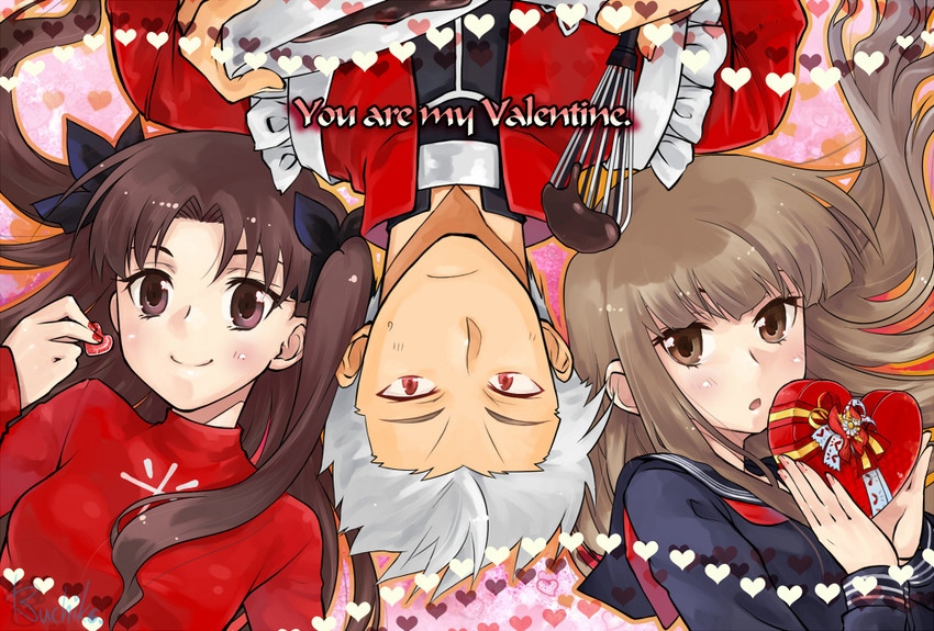 archer, kishinami hakuno, and tohsaka rin (fate and 2 more) drawn by buchiko