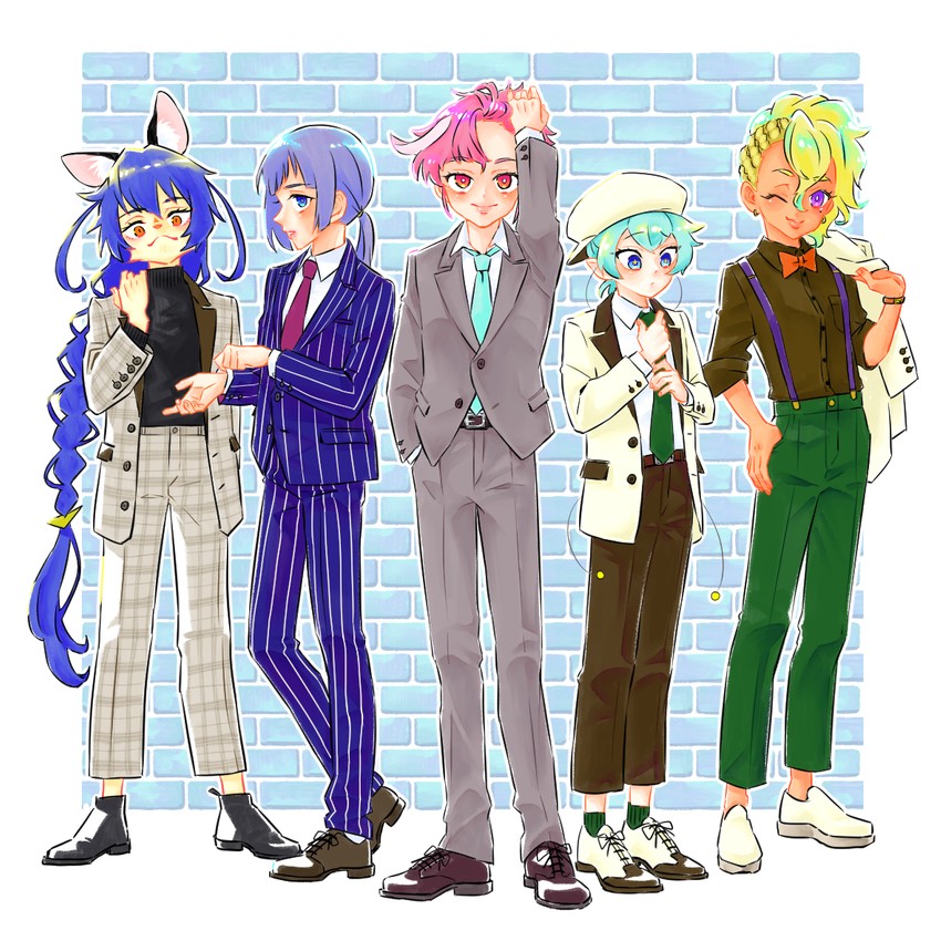 hagoromo lala, hoshina hikaru, yuni, kaguya madoka, and amamiya elena (precure and 1 more) drawn by ton_(ton39342104)