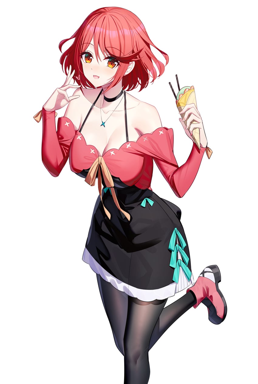 pyra (xenoblade chronicles and 1 more) drawn by ririko_(zhuoyandesailaer)